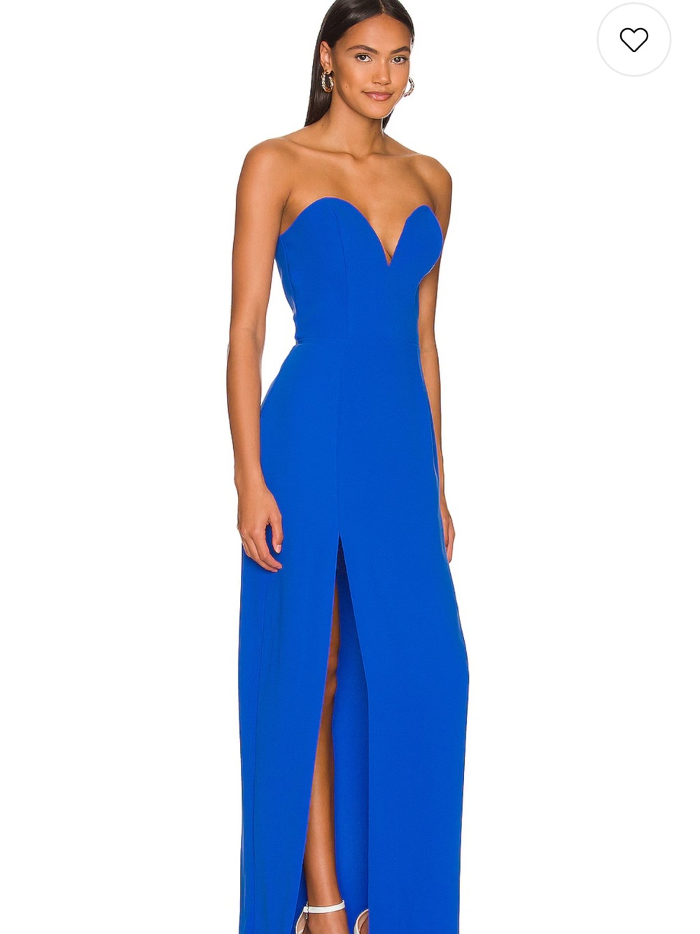 Amanda Uprichard Strapless Sweetheart Gown in Cobalt Blue